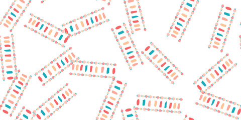 Seamless hand drawn geometric pattern with national striped color background. Ornamental traditional, ethnic. Great for fabric and textile, wallpaper, packaging.