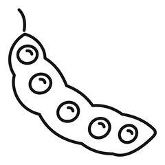 Superfood carob icon. Outline superfood carob vector icon for web design isolated on white background