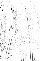 Abstract drops and smears of black acrylic paint isolated on a white background.