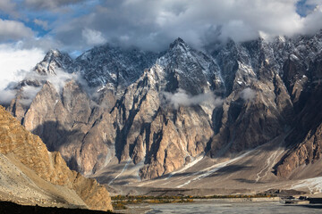 Passu cones Karakoram mountain range Pakistan
