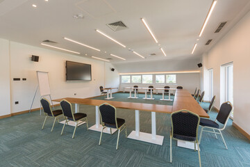Interior of a conference room in a hotel