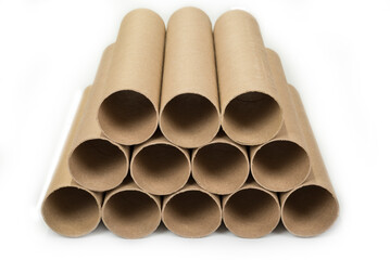 Long paper rolls on a white background. Conceptual and environmental.