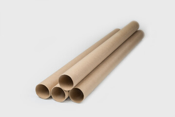 Long paper rolls on a white background. Conceptual and environmental.