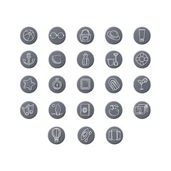 collection of travel icons