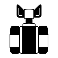 Flow of fluids adjuster concept, check valves vector glyph icon design, plumber handle valve on white background, Factory and Industrial Equipment Sign 