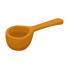 Wooden bucket vector icon.Cartoon vector icon isolated on white background wooden bucket.