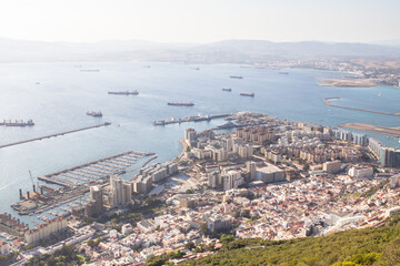 Algeciras bay, Gibraltar, Iberian peninsula, UK