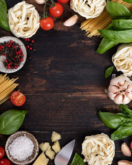 italian food ingredients background