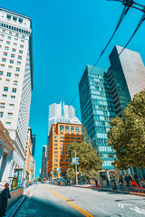 Obraz premium View of the city center, downtown of San Francisco.