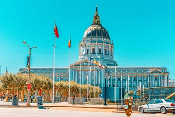 Fotobehang Aquablauw Stadhuis van San Francisco.