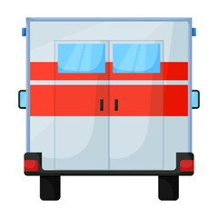 Ambulance car vector icon.Cartoon vector icon isolated on white background ambulance car.