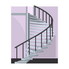 Staircase vector icon.Cartoon vector icon isolated on white background staircase.