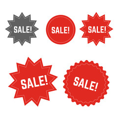 Discount stickers vector set. Special price. Special offer sale labels.