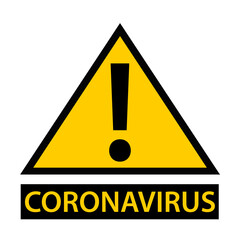 Covid-19 coronavirus infected area. Yellow and black attention access zone panel.