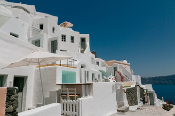 Santorini, Greece - romantic island with white buildings