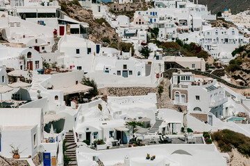 Santorini, Greece - romantic island with white buildings