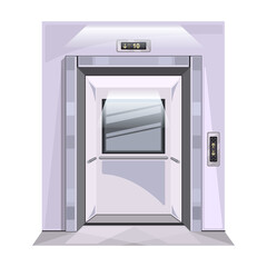 Elevator of lift vector icon.Cartoon vector icon isolated on white background elevator of lift.
