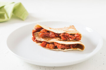 Sobrasada and crepe typical mallorca