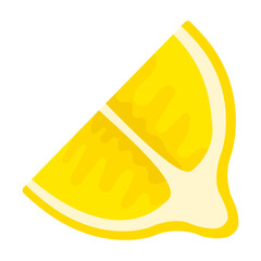 Slice of lemon vector icon.Cartoon vector icon isolated on white background slice of lemon.