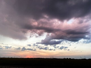 sky in clouds before rain