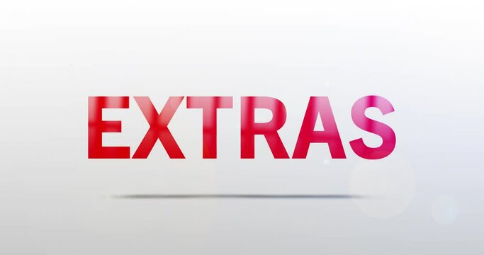 Extras. Partikel Logo. Text Animation. Rotes Logo auf Hintergrund wei&szlig;/grau. Drehung. Hochwertiges 4k Video
