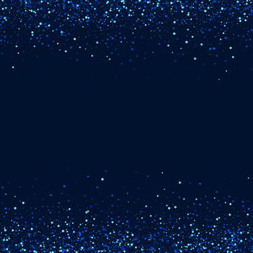 Blue Christmas Digital Confetti Banner. Dark 