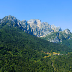 Fototapeta premium Mountain landscape along the road to Vivione pass