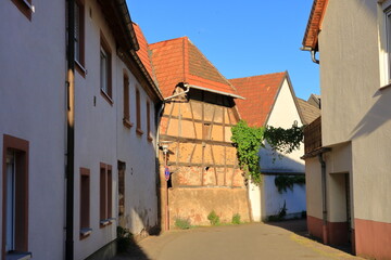 Fototapeta na wymiar July 05 2020 - Ilbesheim, Germany: A town in the southwestern German in Rheinland-Pfalz
