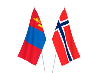 Norway and Mongolia flags