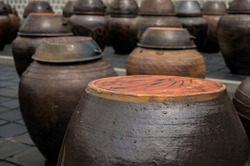 Obraz premium Traditional Korean Kimchi Barrels (Gyeongbokgung Palace)