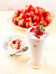 fresh and healthy strawberry cocktail