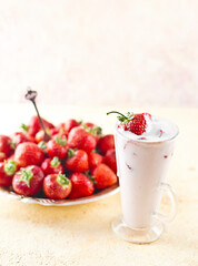 fresh and healthy strawberry cocktail