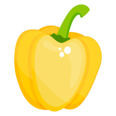 
Pepper glyph icon, bell pepper or capsicum best for diet food, 
