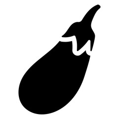 
Brinjal icon in editable solid vector 
