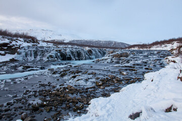 Bruarfoss, Iceland. A beautiful waterfall in the south of Iceland. One of the Golden circle milestone