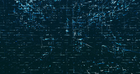 Abstract digital network data background, 3D rendering illustration