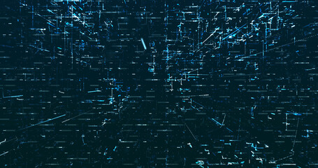 Abstract digital network data background, 3D rendering illustration