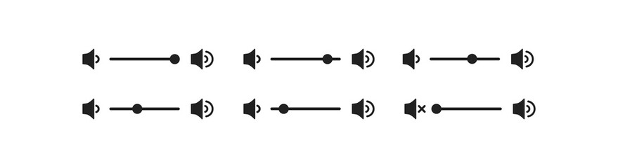 Sound speaker, volume isolated simple icon in vector flat