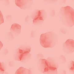 Vector painted pink petals flower seamless pattern