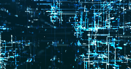 Obraz premium Abstract digital network data background, 3D rendering illustration