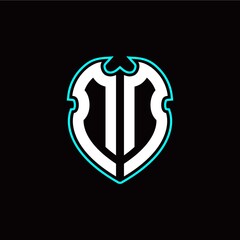 D D Initial logo design with a shield shape