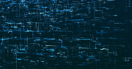 Abstract digital network data background, 3D rendering illustration