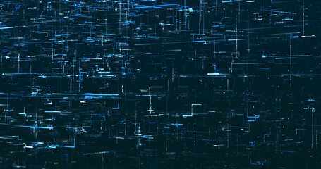 Abstract digital network data background, 3D rendering illustration