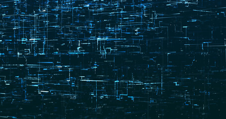 Abstract digital network data background, 3D rendering illustration