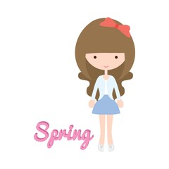 girl's fashion in spring