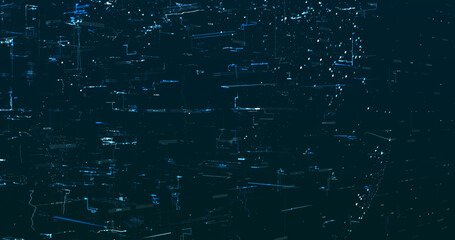 Abstract digital network data background, 3D rendering illustration
