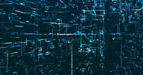 Abstract digital network data background, 3D rendering illustration