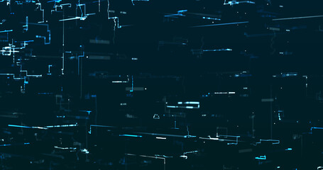 Abstract digital network data background, 3D rendering illustration