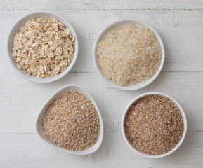 Cereals in plates