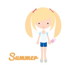 girl's fashion in summer